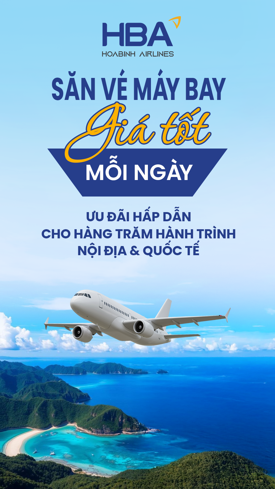 Đặt vé máy bay giá rẻ HoaBinh Airlines